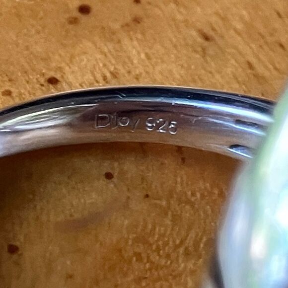 Natural Connemara Marble Sterling Silver Claddagh Ring - Picture 6 of 9